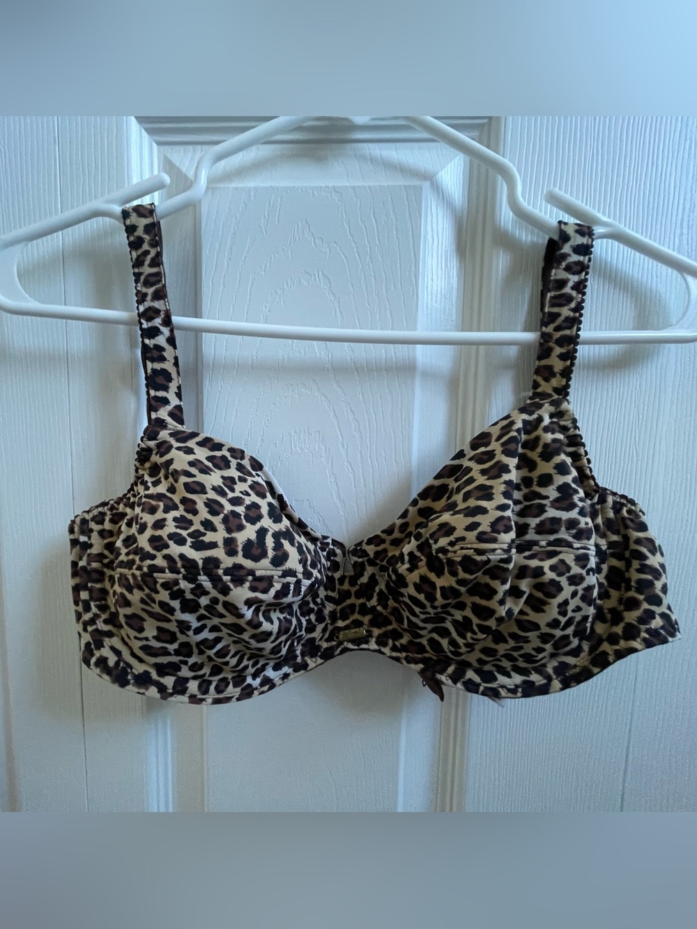 Leopard Print Underwire Bra - Brown/Black